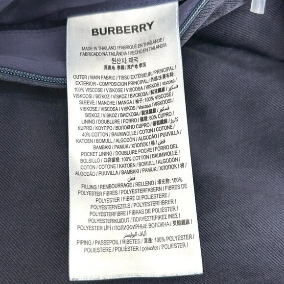 015084 Burberry logo colorblock nylon baseball jacket zip-up jacket size 38 S